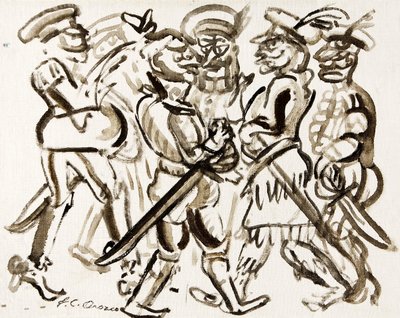 State Major of Buffoons by José Clemente Orozco